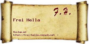 Frei Hella névjegykártya